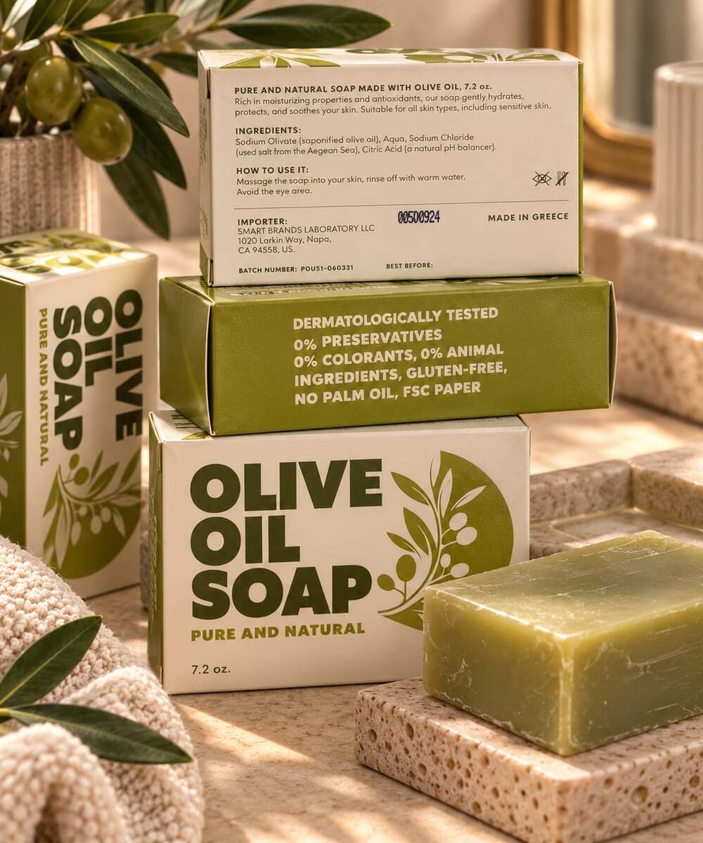 Smart Brands Laboratory Olive Oil Soap Pure And Natural 7.2 oz.